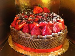 Chocolate Strawberry Shortcake 12inch-onelayer - dessertsbygerard.com